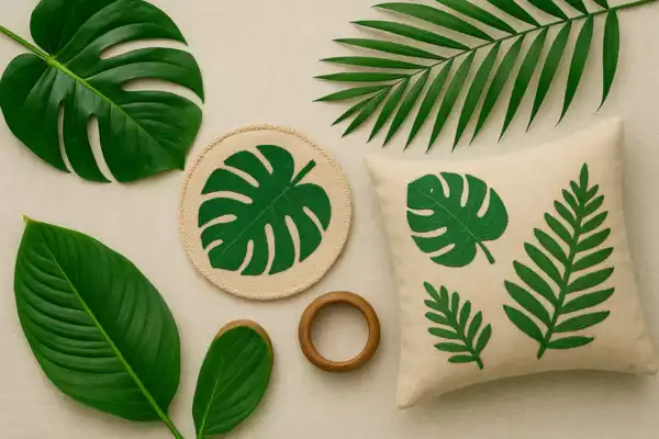 Folhagens Tropicais: Ideias para Peças Artesanais Sustentáveis